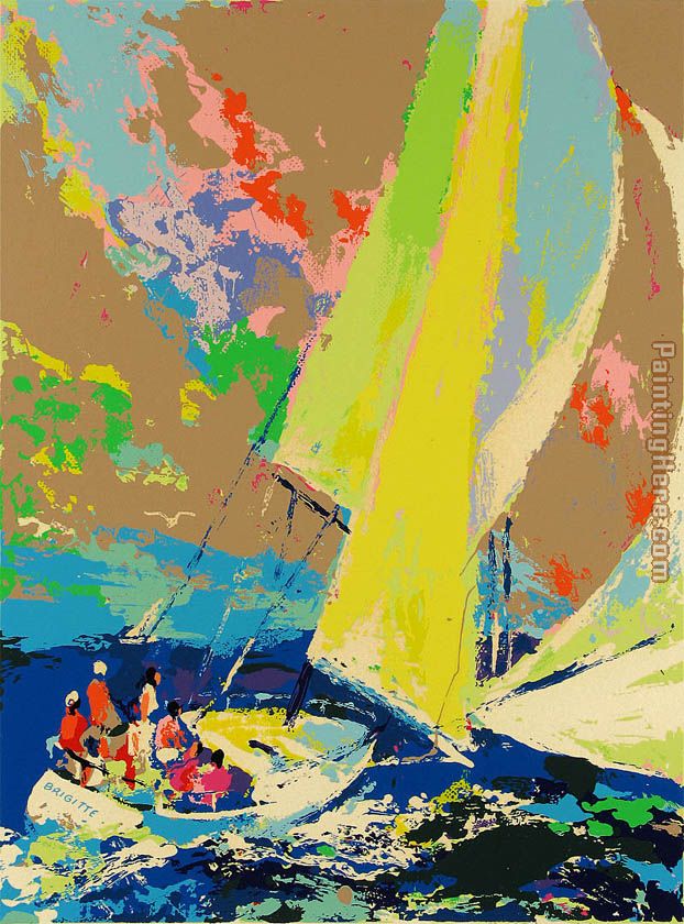 Normandy Sailing painting - Leroy Neiman Normandy Sailing art painting